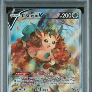 2021 POKEMON SWSH FA/LEAFEON V GEM MT 10 EVOLVING SKIES